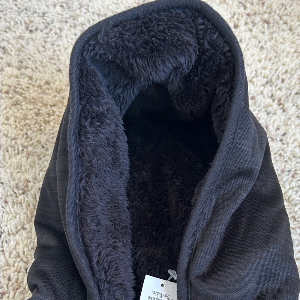 NWT Old Navy Kids Black Hooded Jacket, Size L (10-12) - Picture 2 of 9